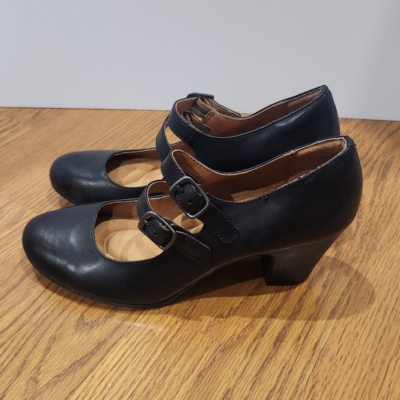 Sofft Women's Black Mary Jane Heels Size 8.5M - Picture 1 of 7